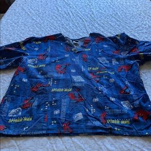 GUC scrub top, small stain on neckline